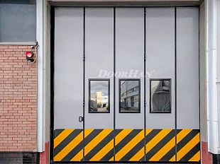 Промышленные ворота DoorHan откатные без нижней направляющей серии isg с остеклением 3100x3100